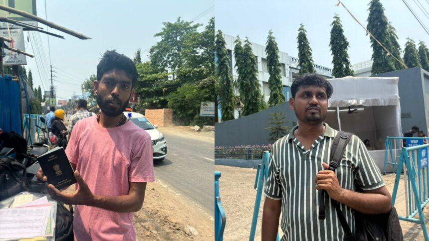 Ram Pasad Biswas (L) and Sabidul Mulla (R) are among the people making their final attempts to be included in the electoral roll.