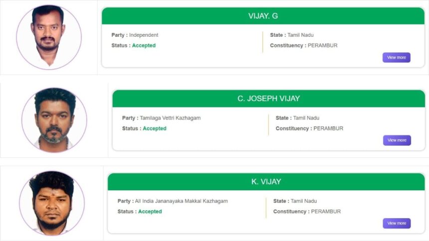 Three Vijays, two Josephs and counting: How the Tamil Nadu polls became a contest of the same name