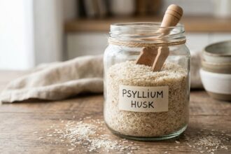 psyllium husk in a jar