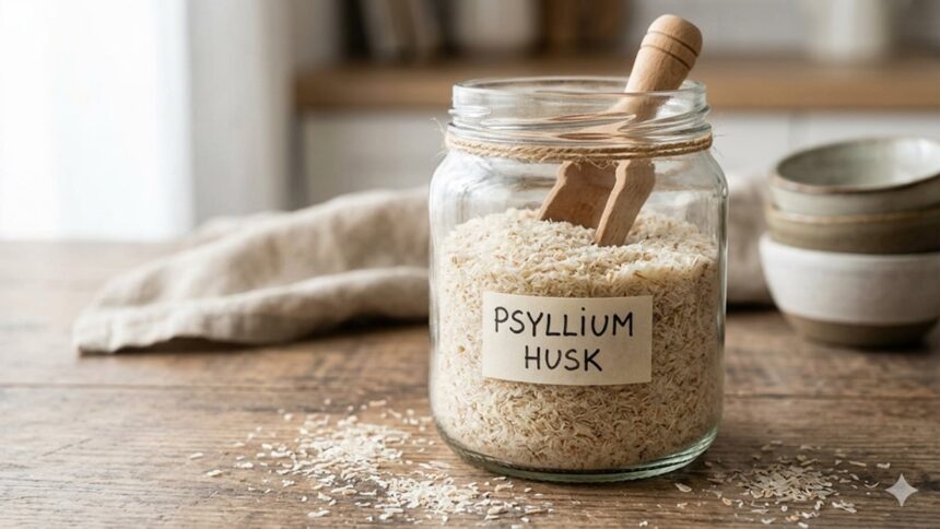 psyllium husk in a jar