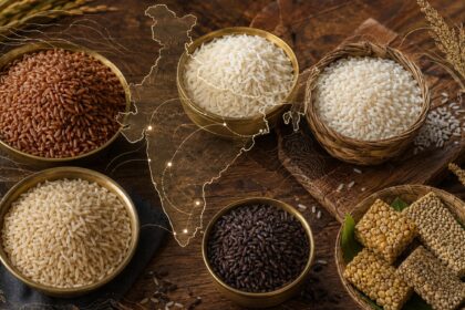Millet bars and indigenous grains representing India's food heritage