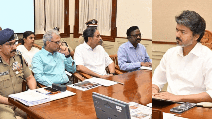 Following Oppun's rebuke, Vijay holds a review meeting with top police officials. I order a quick response and a quick investigation.
