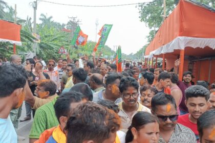 BJP celebration at Falta.