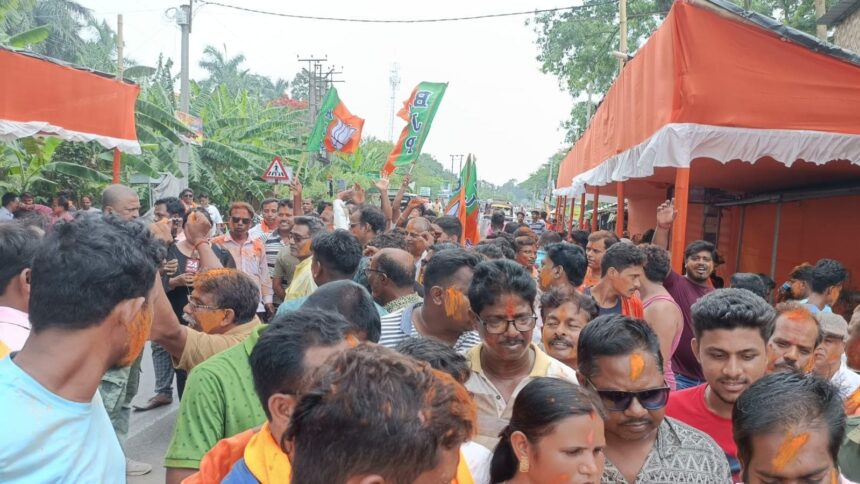 BJP celebration at Falta.