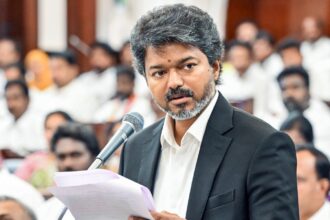Tamil Nadu Chief Minister Vijay speaks at the Tamil Nadu Legislative Assembly