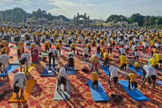 Thousands perform yoga at Mysore Palace as city celebrates International Yoga Day