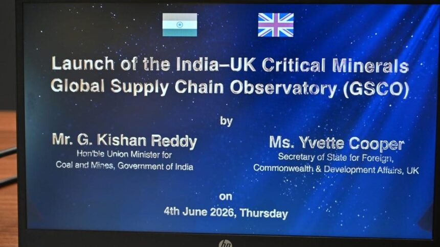 India and UK launch Critical Minerals Global Supply Chain Observatory to strengthen cooperation and share technology