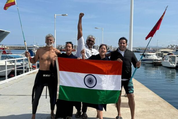 Hitting the headlines: Bengaluru's Srikanth Viswanathan leads team across Strait of Gibraltar