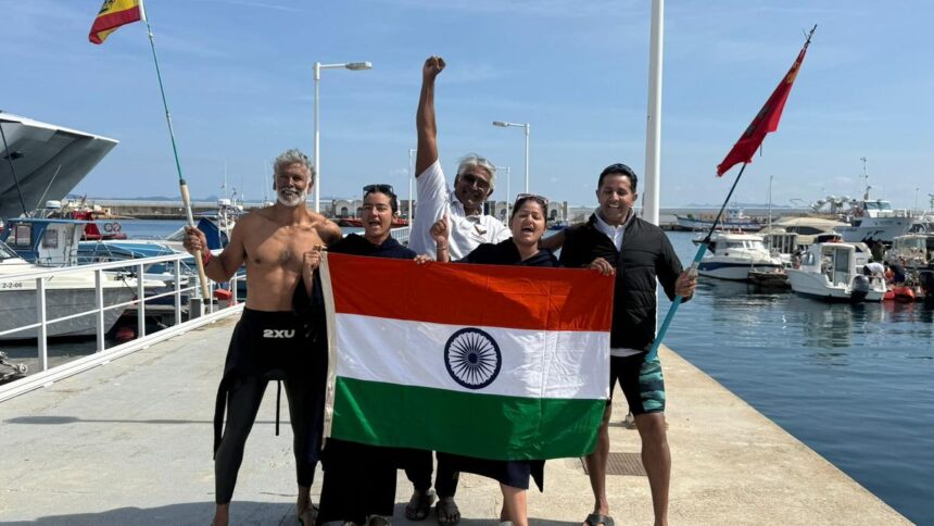 Hitting the headlines: Bengaluru's Srikanth Viswanathan leads team across Strait of Gibraltar
