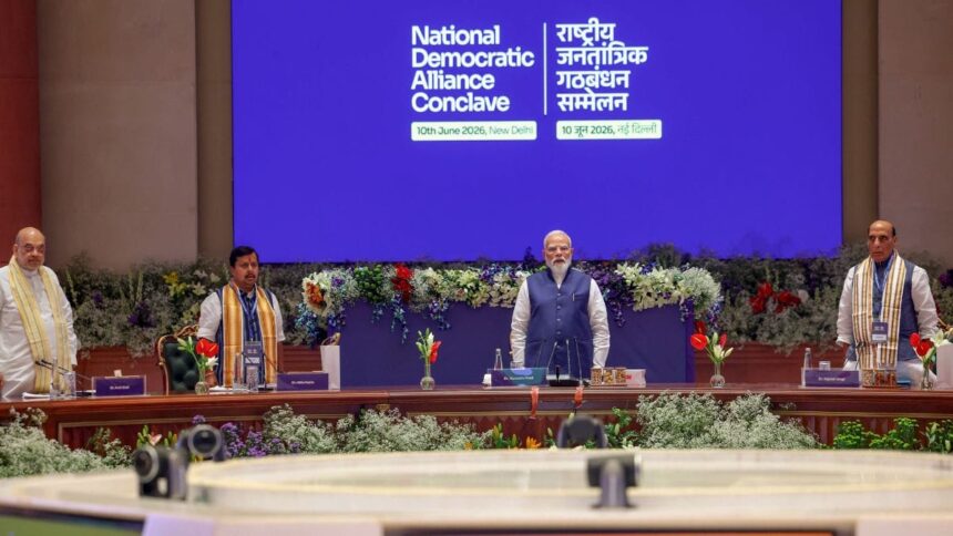 Prime Minister Modi's NDA meeting speech delivers a message of "collective victory" and calls for nuclear energy independence
