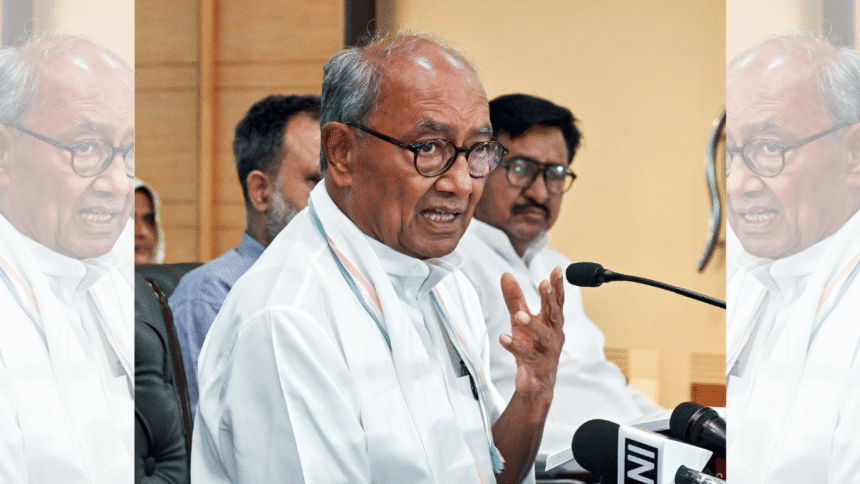 Digvijaya supports Priyank Kharge's call for disclosure of RSS funds, says he has also written to Bhagwat and Nirmala