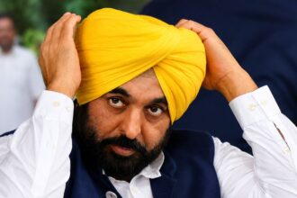 For a party that has traditionally rallied around its senior leadership during political crises, the silence over Punjab CM Bhagwant Mann has been noticed both within AAP and outside it. (Express Photo by Gurmeet Singh, enhanced using AI)