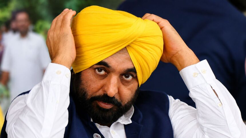 For a party that has traditionally rallied around its senior leadership during political crises, the silence over Punjab CM Bhagwant Mann has been noticed both within AAP and outside it. (Express Photo by Gurmeet Singh, enhanced using AI)