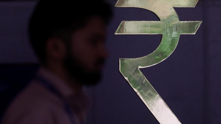 The rupee gained 14 paise to close at Rs 95.21 against the US dollar.