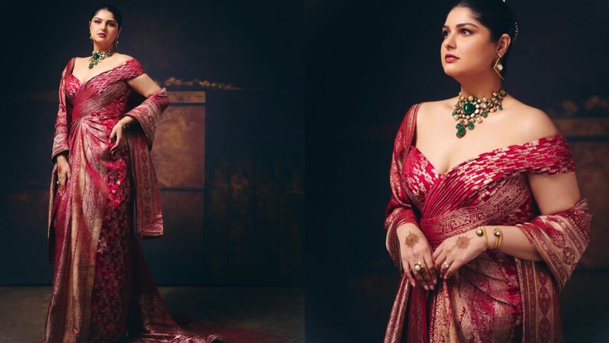 Anshula Kapoor in custom Amit Aggarwal for her wedding reception