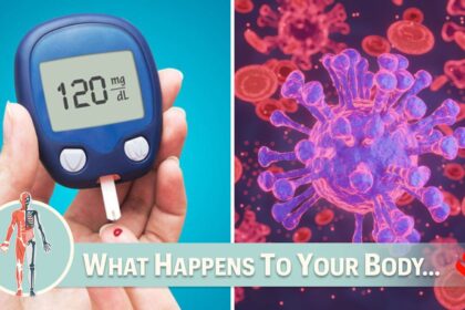 Person checking blood sugar after recovering from illness
