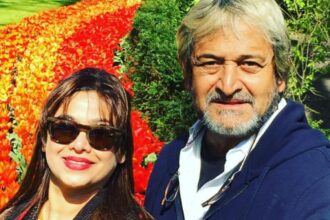 Medha Manjrekar with husband Mahesh Manjrekar