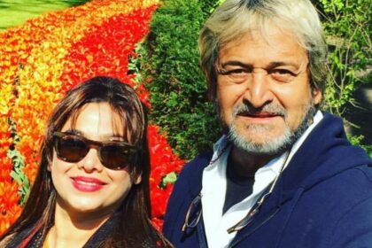 Medha Manjrekar with husband Mahesh Manjrekar