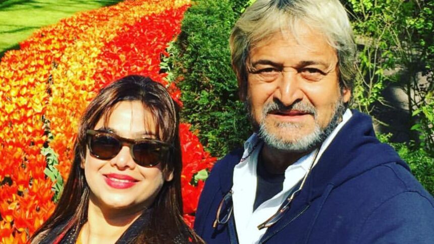 Medha Manjrekar with husband Mahesh Manjrekar