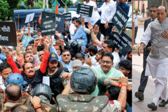 'Anger created to mislead young people': Rajnath slams Congress, Bharatiya Janata Party holds counter demonstration