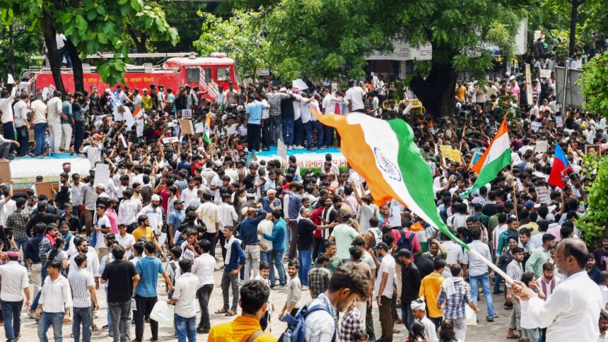 UP BJP, Narendra Modi, fast-track courts, exam leak fast-track courts, UP BJP chief Pankaj Chaudhary, Uttar Pradesh BJP, CJP Jantar Mantar protest, Jantar Mantar protest, Delhi protest, Sansad Chalo march, jantar mantar protest, Cockroach Janta Party, CJP protest Delhi, NEET paper leak, unemployment in India, Delhi street protests, Bhagat Singh jail diary, Jantar Mantar protest, Jodhpur IT professionals protest, Shahdara Delhi, youth protests India, media misinformation, Indian Express reporting, civil rights dissent India, Indian express news, current affairs