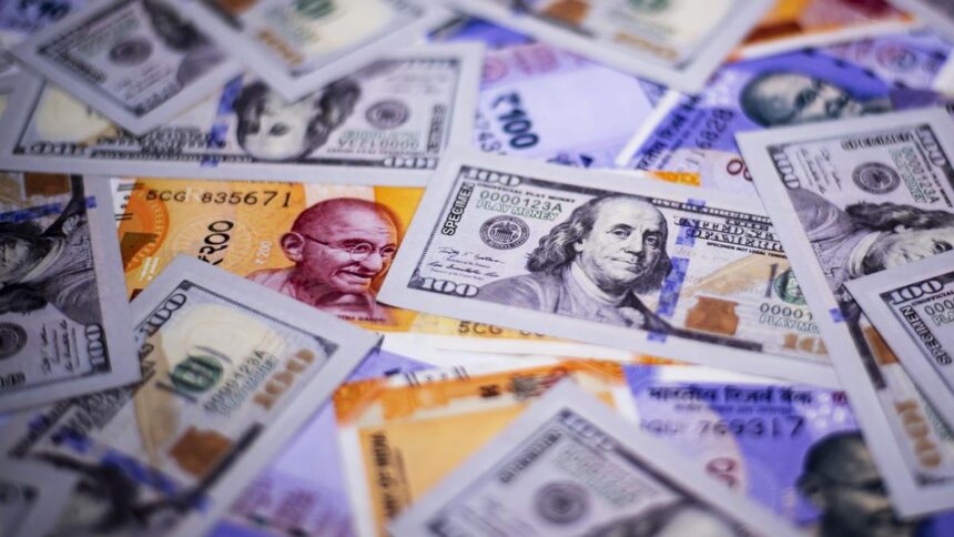 The rupee appreciated by 26 paise to Rs 94.90 against the US dollar in early trade.
