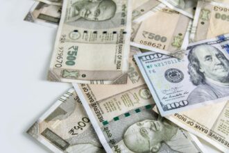 The rupee depreciated by 18 paise to close at Rs 95.34 against the US dollar.