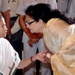 Chandrima Bhattacharya with Mamata Banerjee (PTI File Photo)